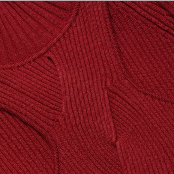 Jonathan Simkhai Keegan Twisted Long Sleeve Cut-Out-Detail Turtleneck Sw… - Picture 8 of 16